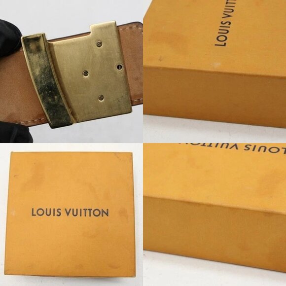 Louis Vuitton Monogram Canvas Leather Belt M9608 Size 90/36 - Brown/Gold - Picture 14 of 14